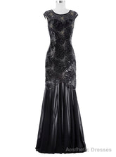 Wonderful Sequins Mother of the Bride Dresses Long Gown Black Formal Dresses